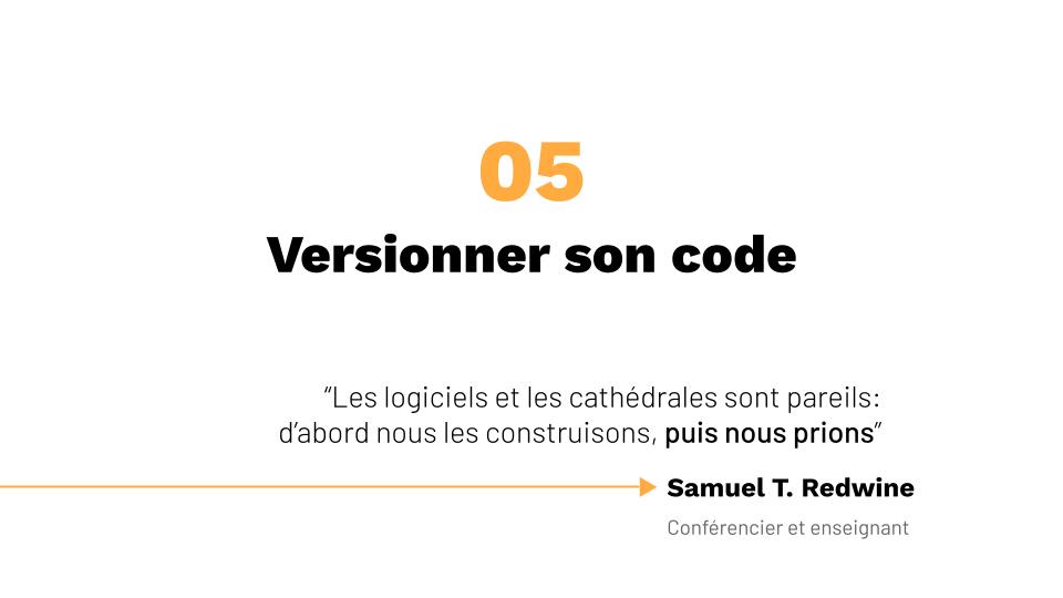 Chapitre 05 – Versionner son code